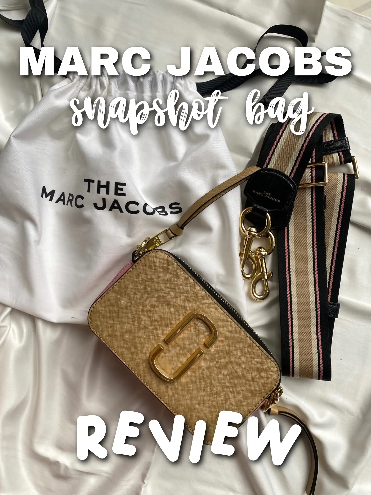 UNBOXING THE DESIGNER MARC JACOBS SNAPSHOT BAG  REVIEW & WHATS IN MY BAG?  WHAT FITS IN THE SNAPSHOT 
