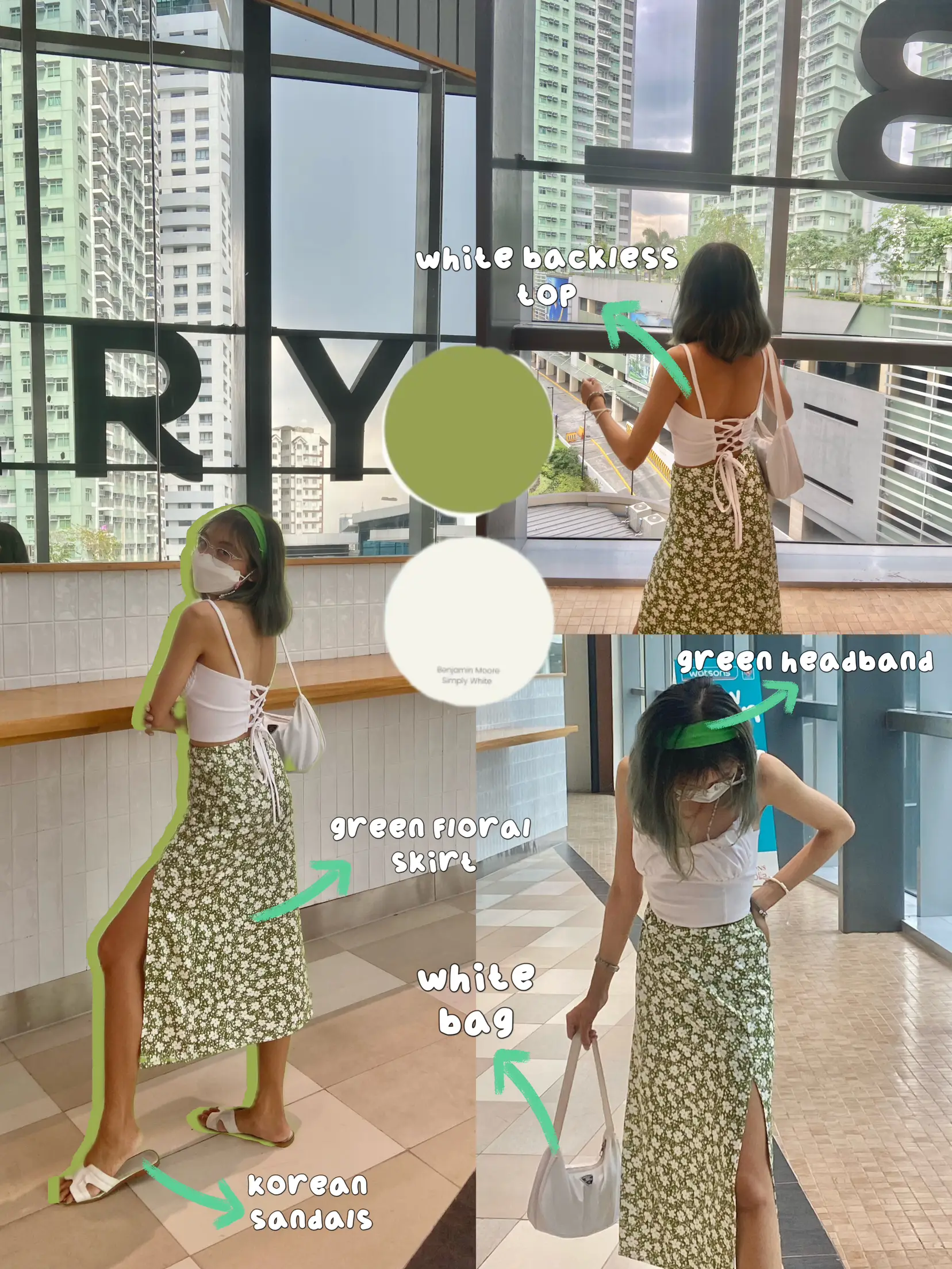 COLOR COMBOS TO TRY: GREEN + WHITE OUTFIT IDEAS 🍃☁️, Gallery posted by  Pauline Julian