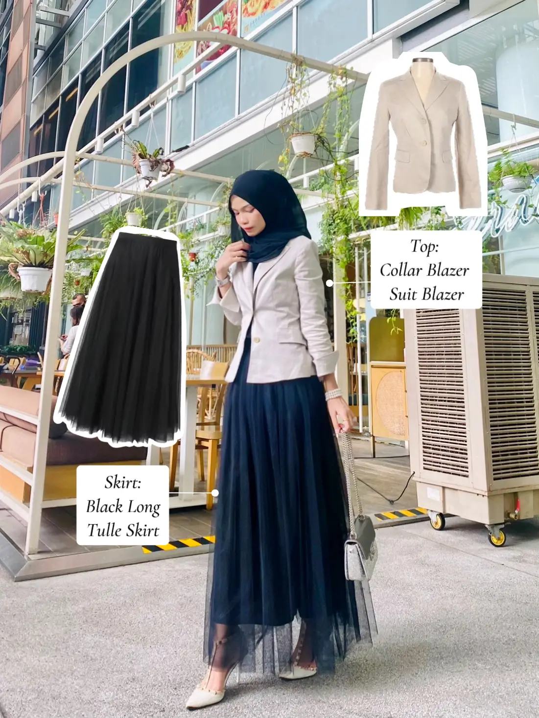 Blazer and tulle skirt best sale