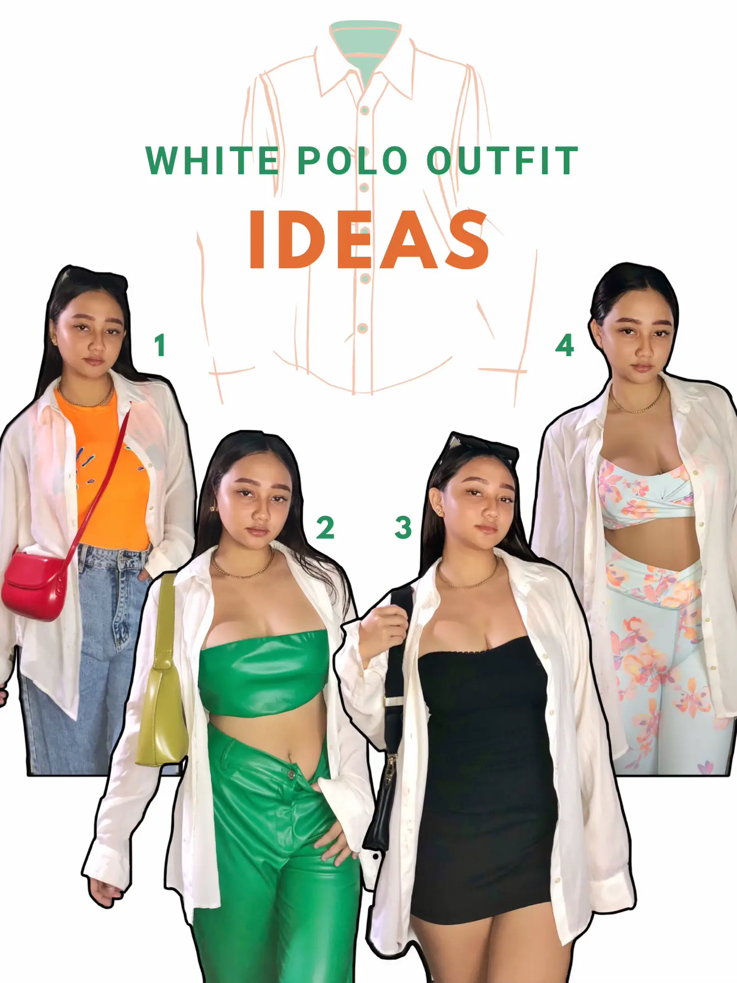 White polo outfit outlet women