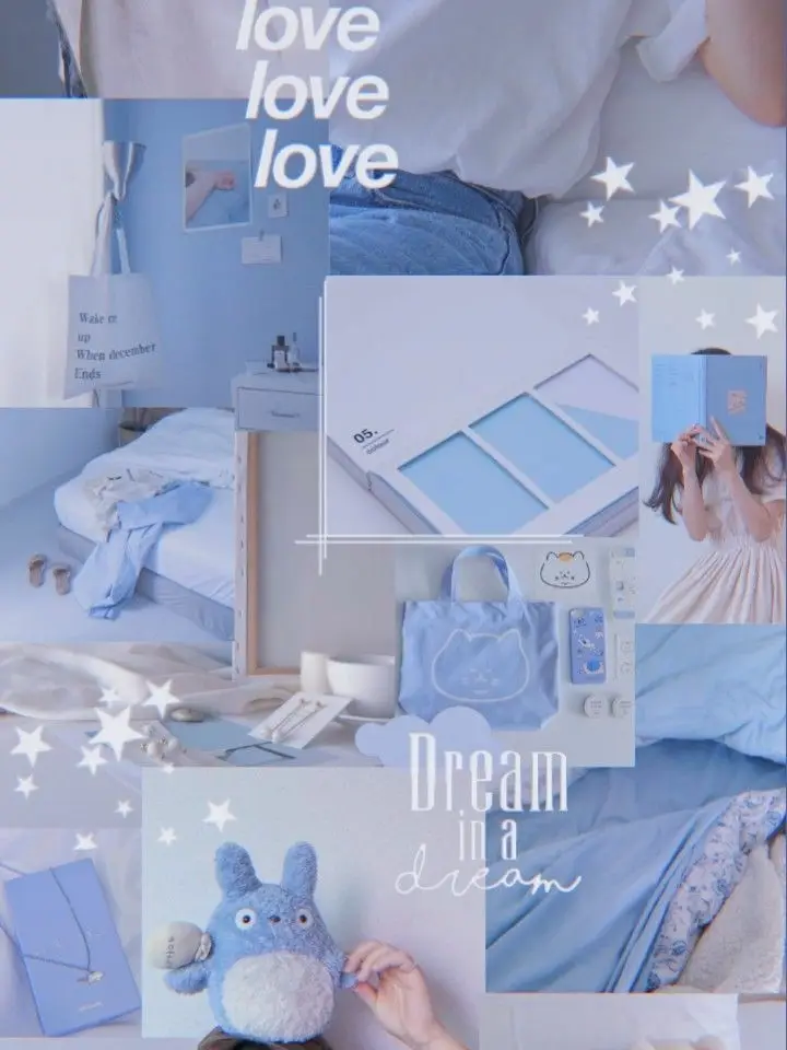 Wallpaper Aesthetic Biru - Carian Lemon8