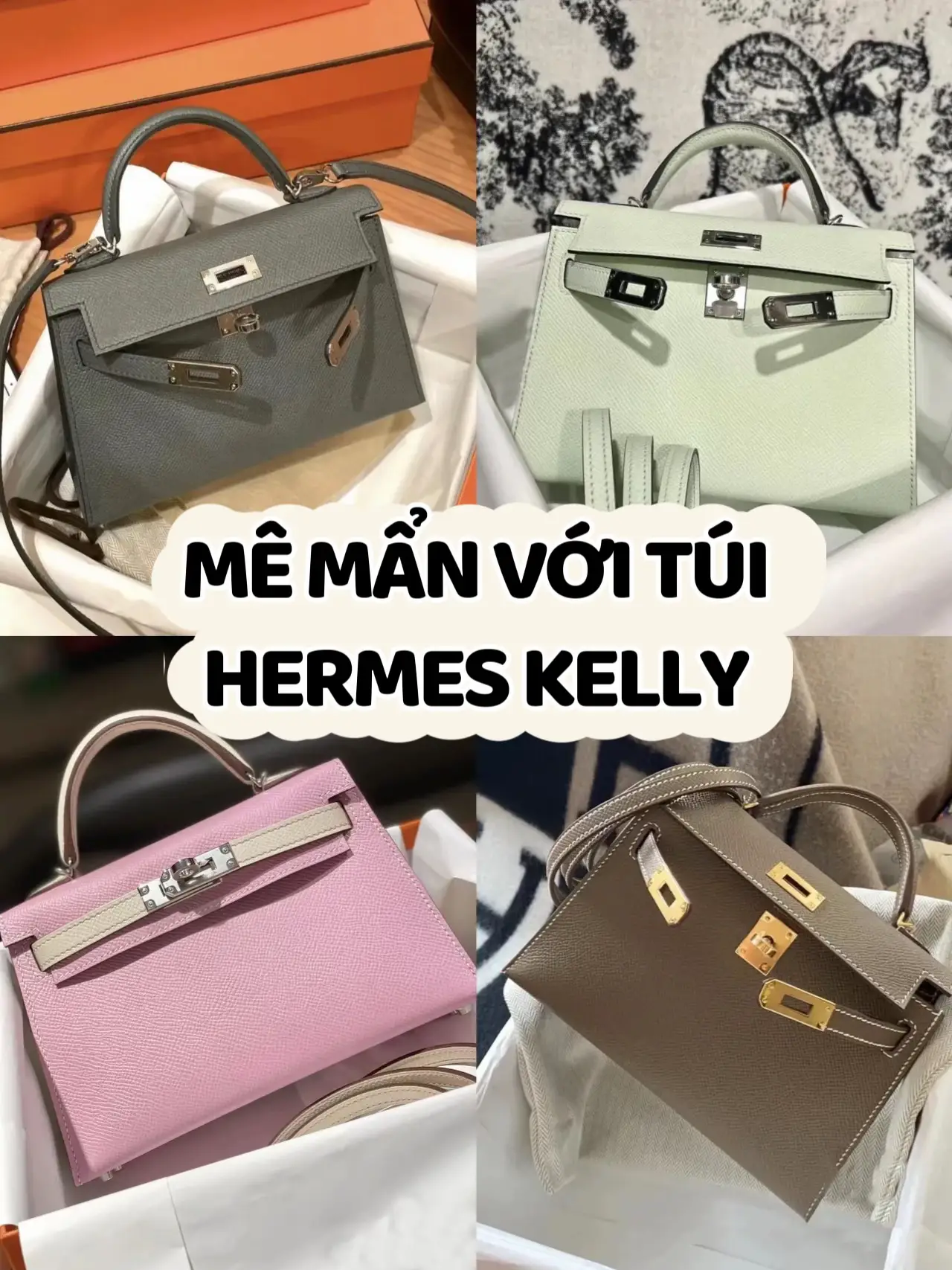 Unboxing Hermes Tri-Color Mini Kelly! & Comparison w/Chanel Phone