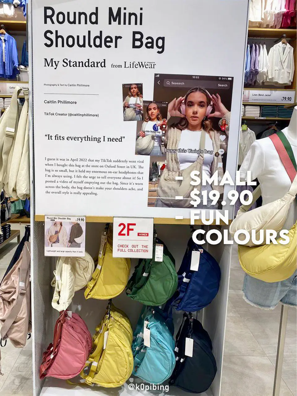 A Uniqlo round mini shoulder bag is the new must-have – and it's less than  £15