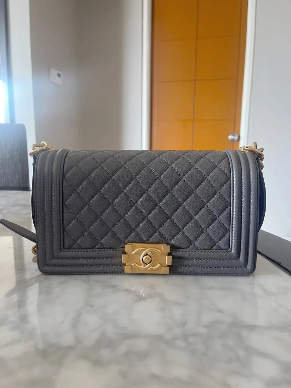 Grey chanel online boy