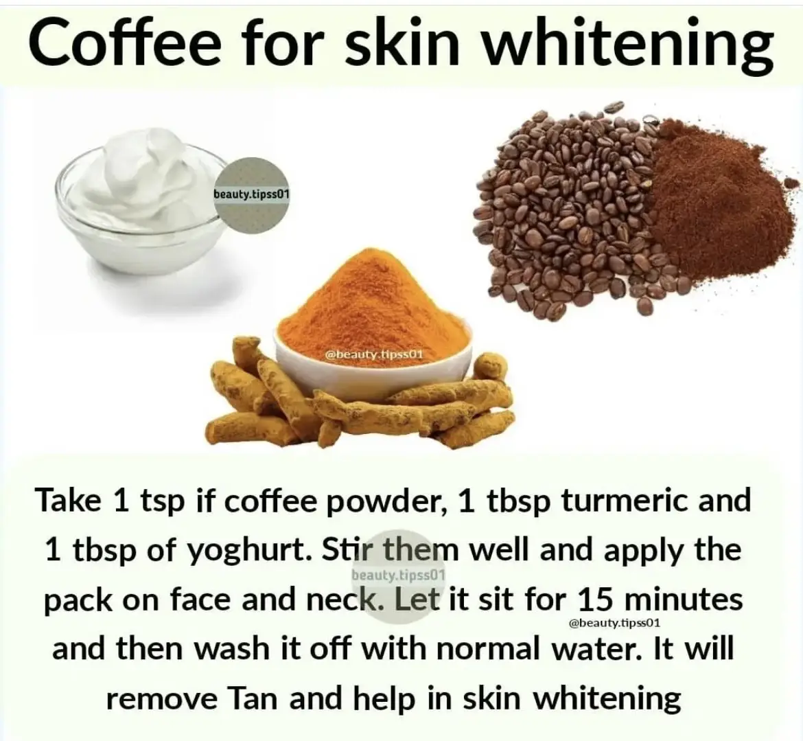 Benefits of coffee powder and turmeric. Gallery posted by S.Mona