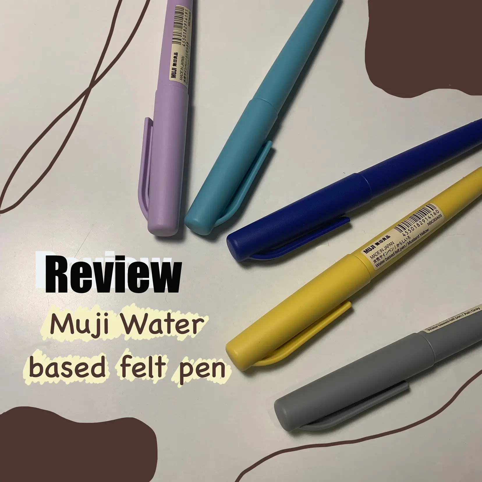 Black Sign Pen, Black Felt Pen, Muji Black Pen, Water Based Felt