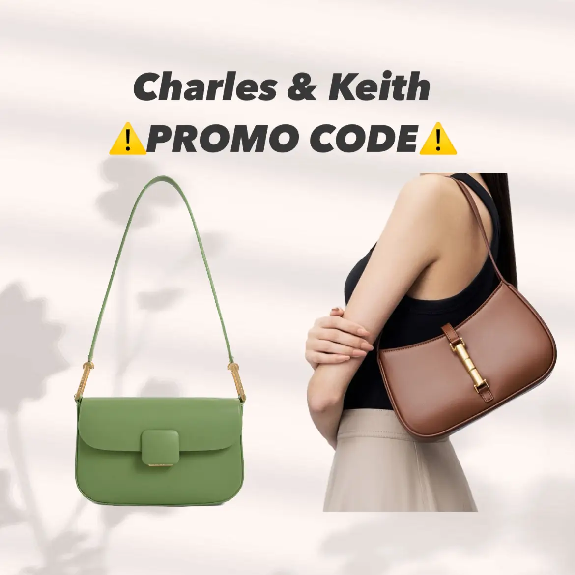 CHARLES & KEITH - Your on-the-go bag! This ultra matte black