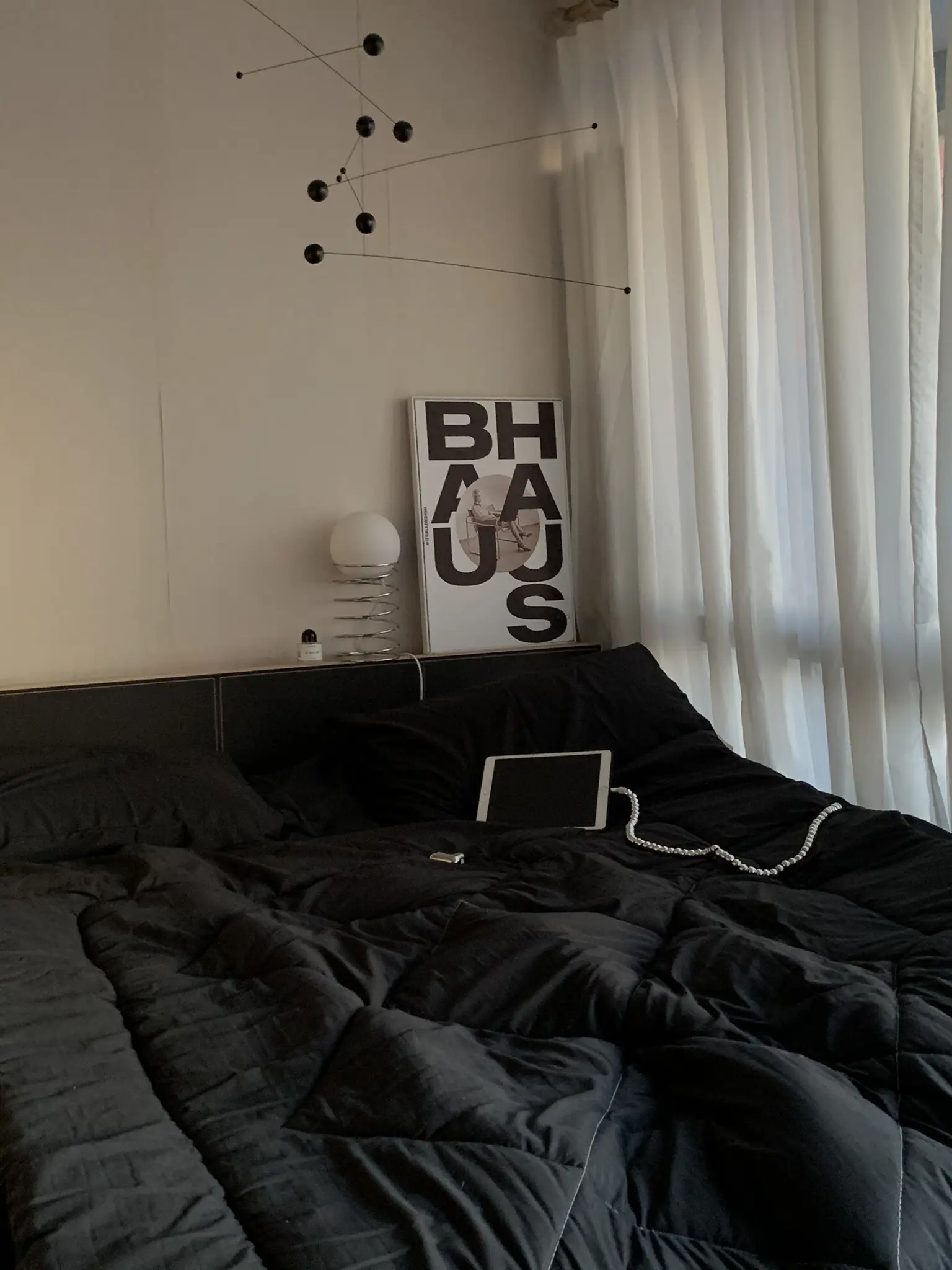 The bedroom makeover is Y2K style. 🔗🖤 Cool and cool.