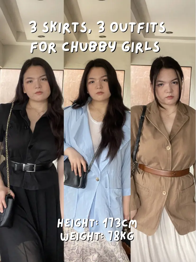 3 Skirts, 3 Outfits For Chubby Girls! 🤍