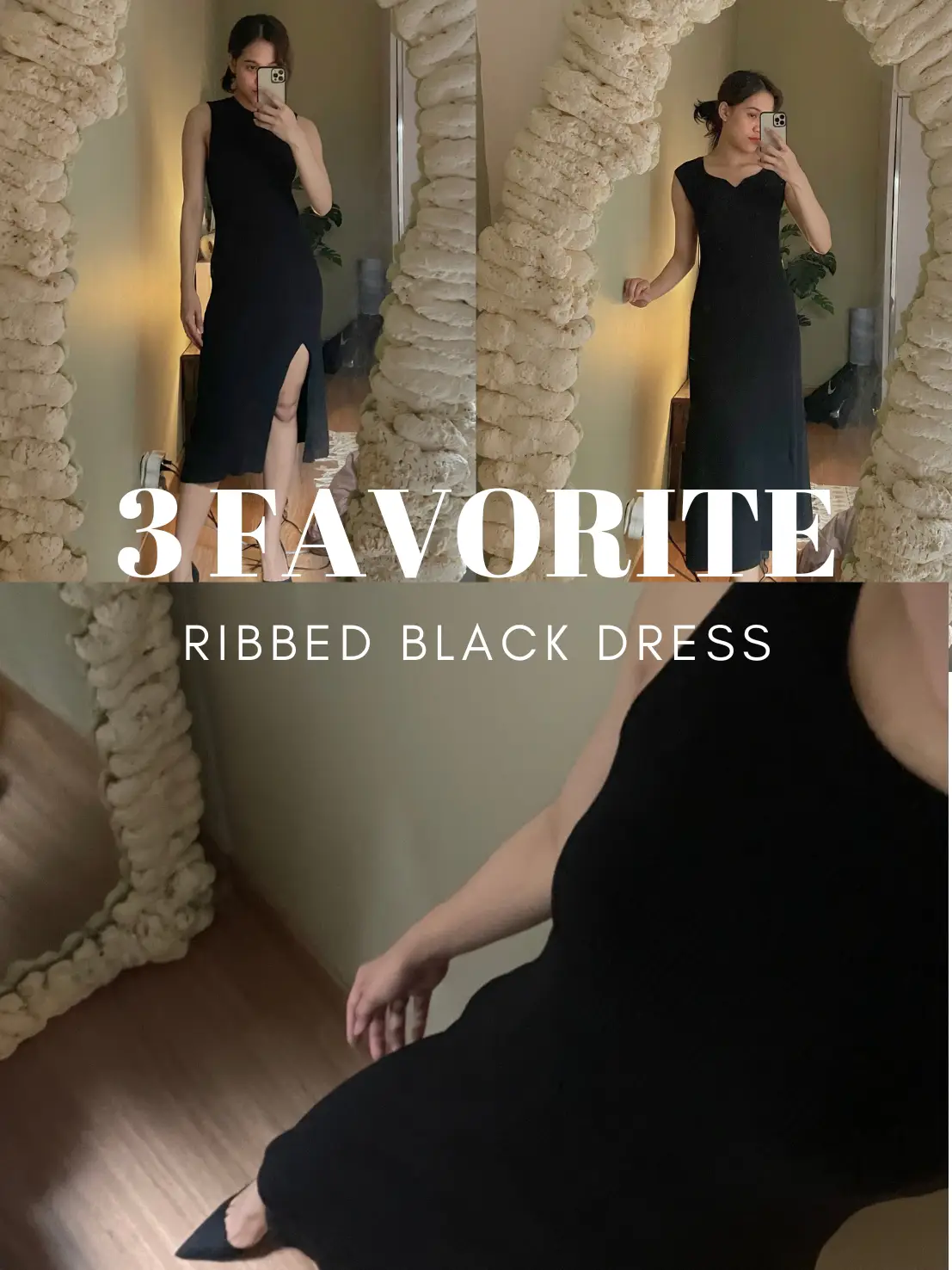 3 FAVORITE RIBBED BLACK DRESS! | Gallery posted by chintyanindita