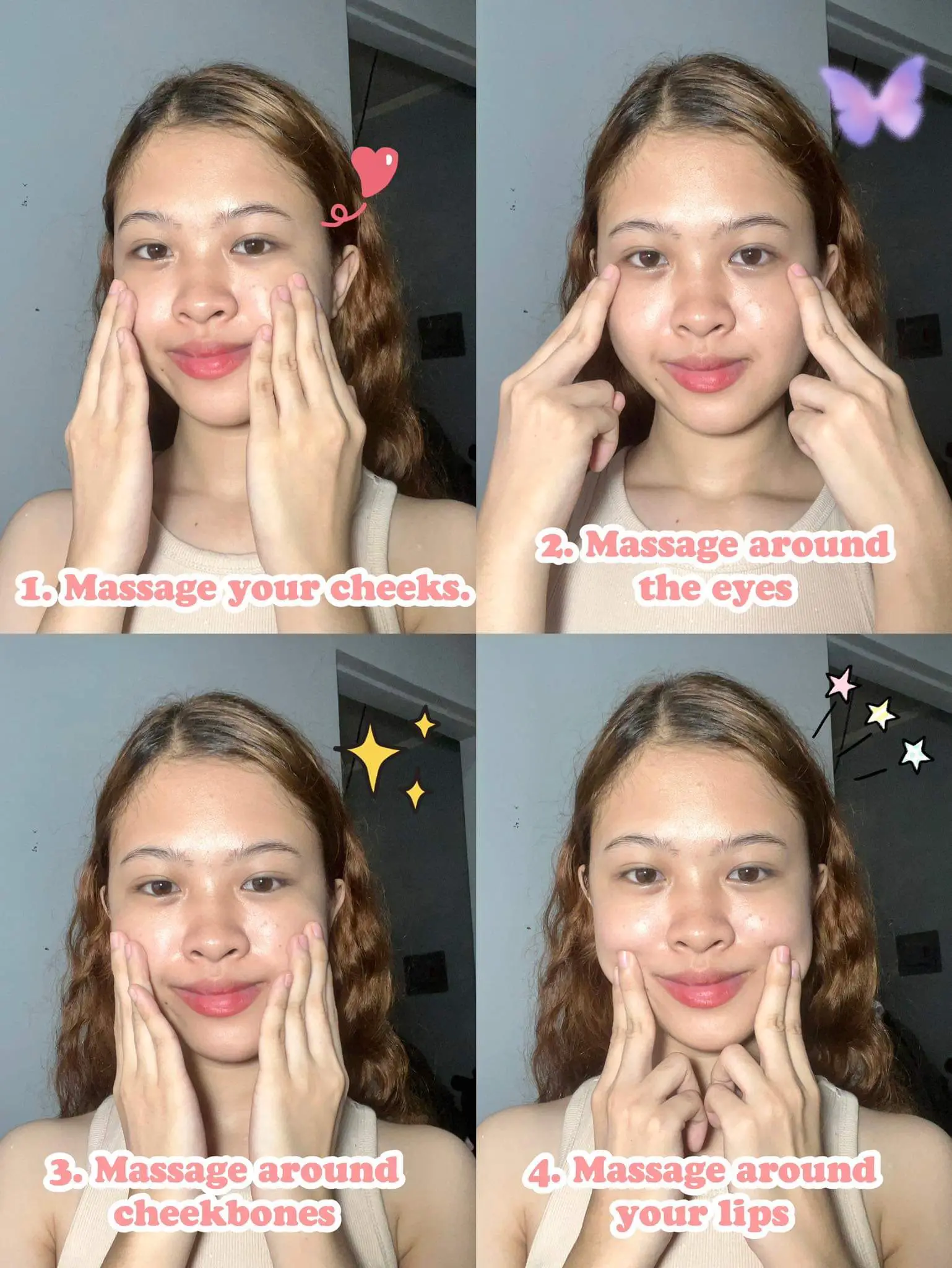 How to lessen your face fats thru facial massage 💗