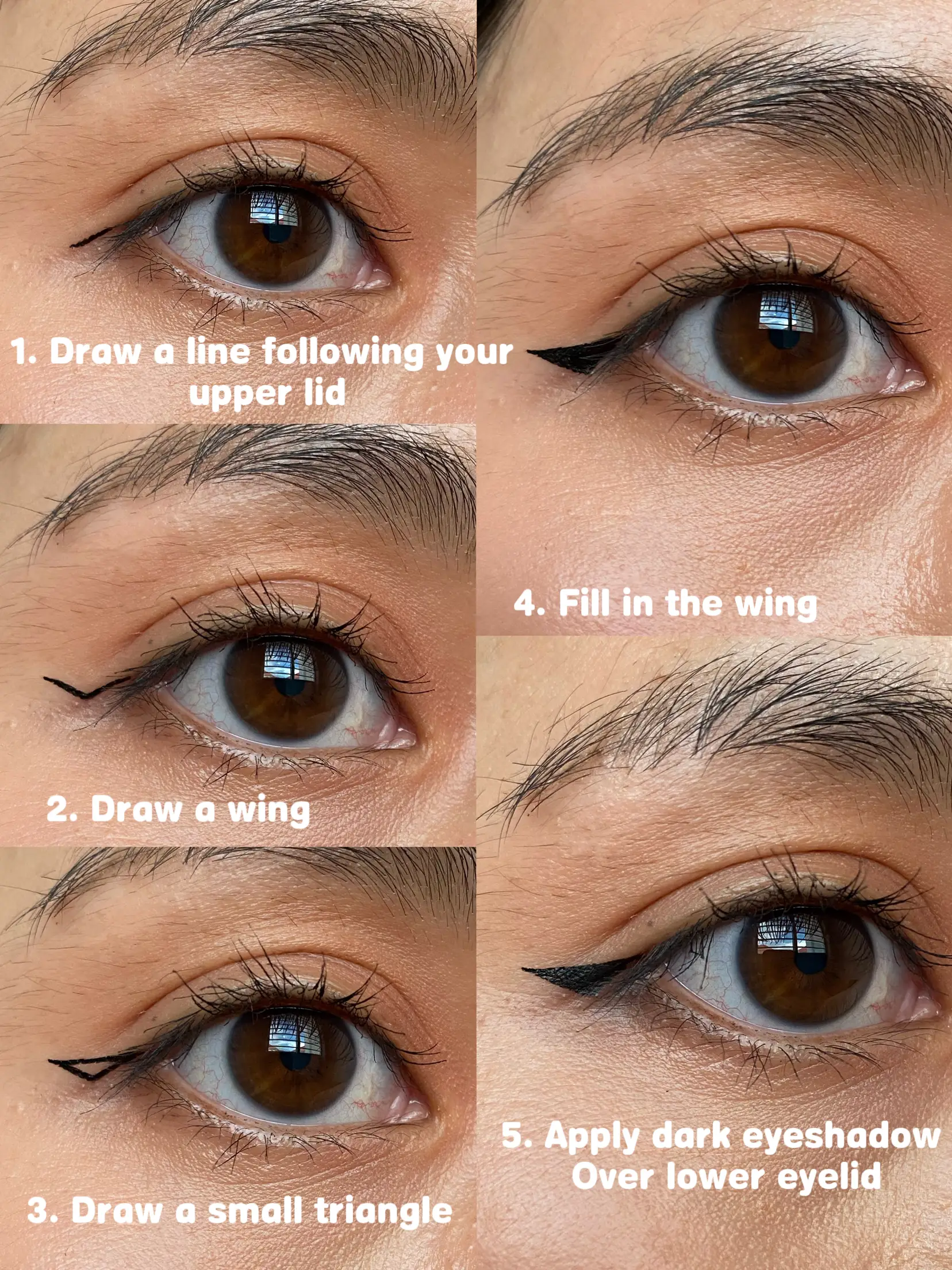 How to draw WING EYELINER for DOWNTURNED EYES👀, Gallery posted by  JacintaToimin