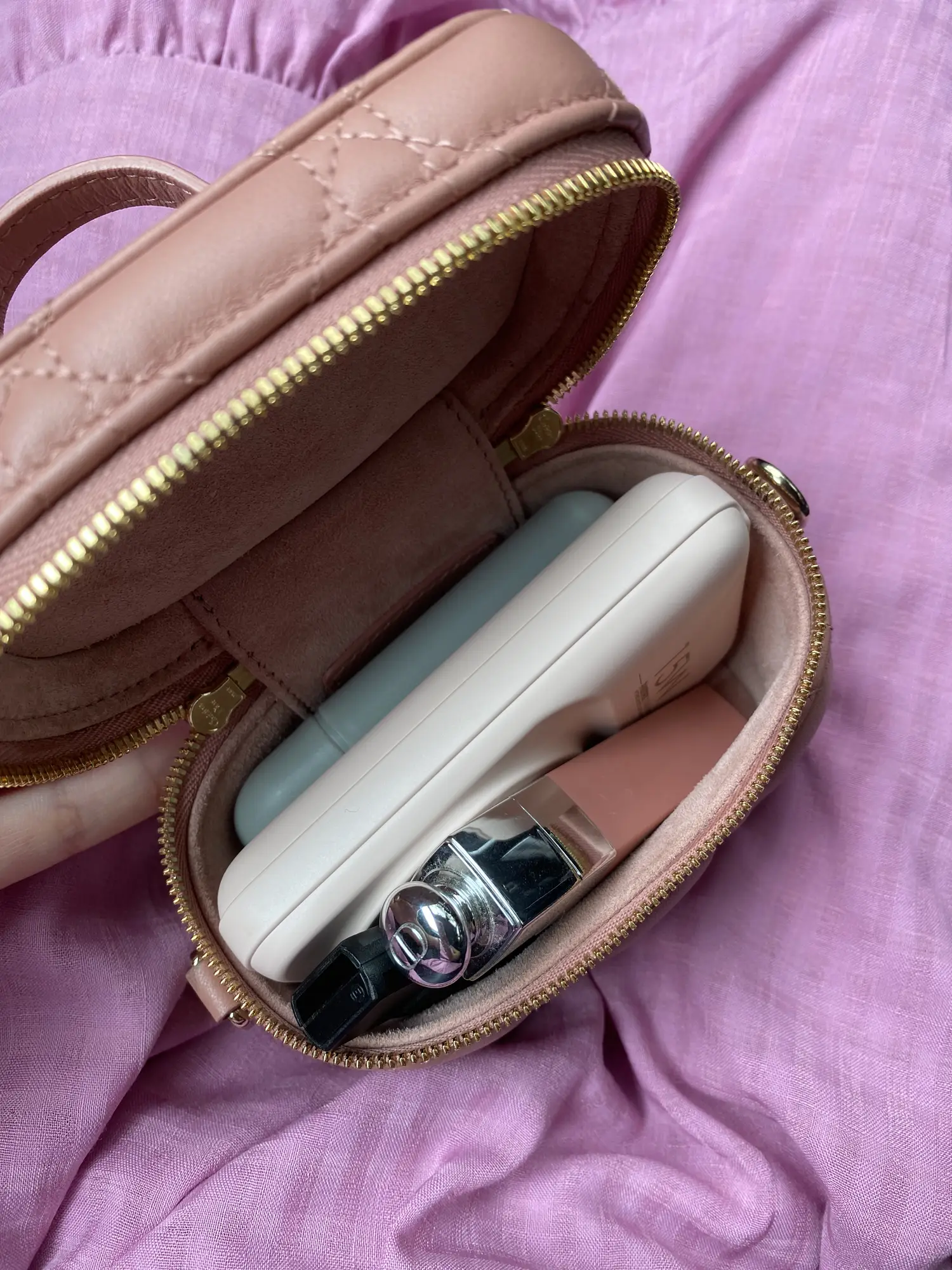 Christian Dior S0918ONMJ Micro Vanity Bag Hand Bag Leather Pink Women  Rank:A
