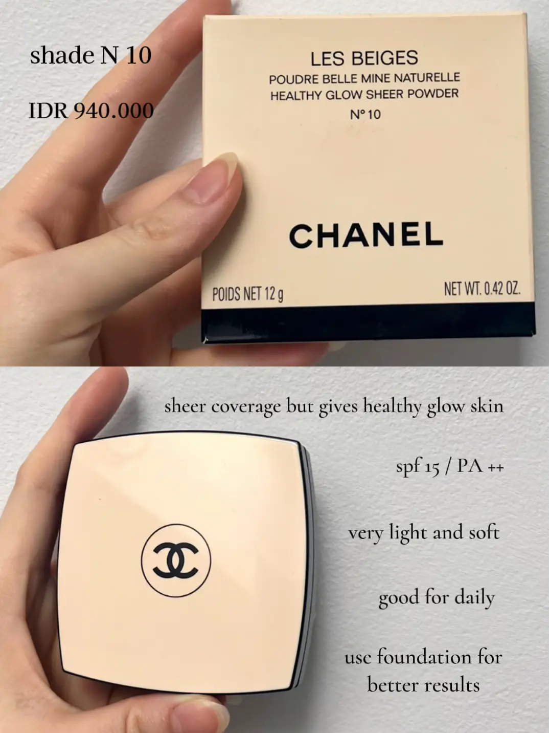 Chanel — Les Beiges Healthy Glow Sheer Powder ☁️✨