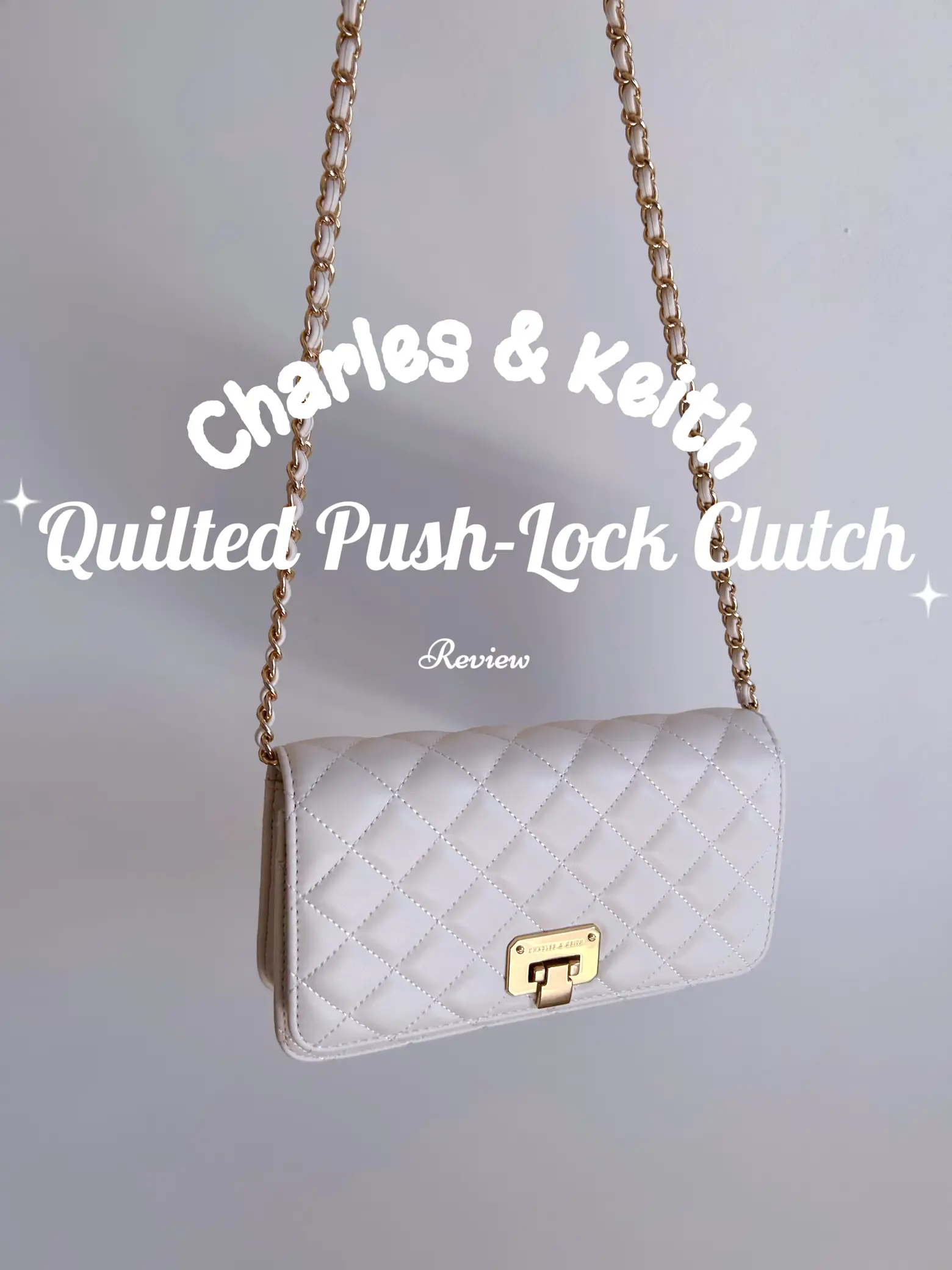 Charles and keith online quilted push lock bag