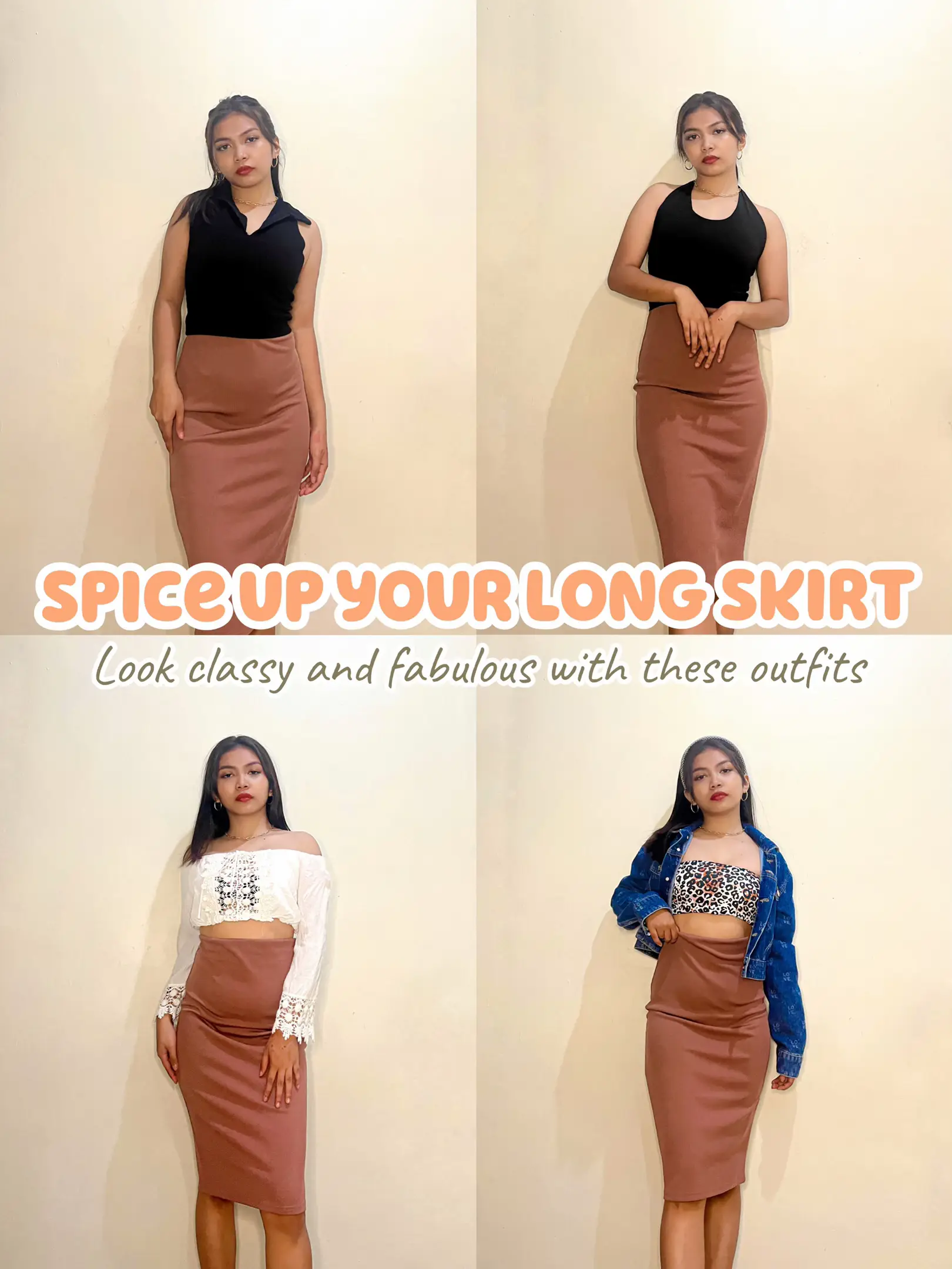 Long skirt hotsell outfits images