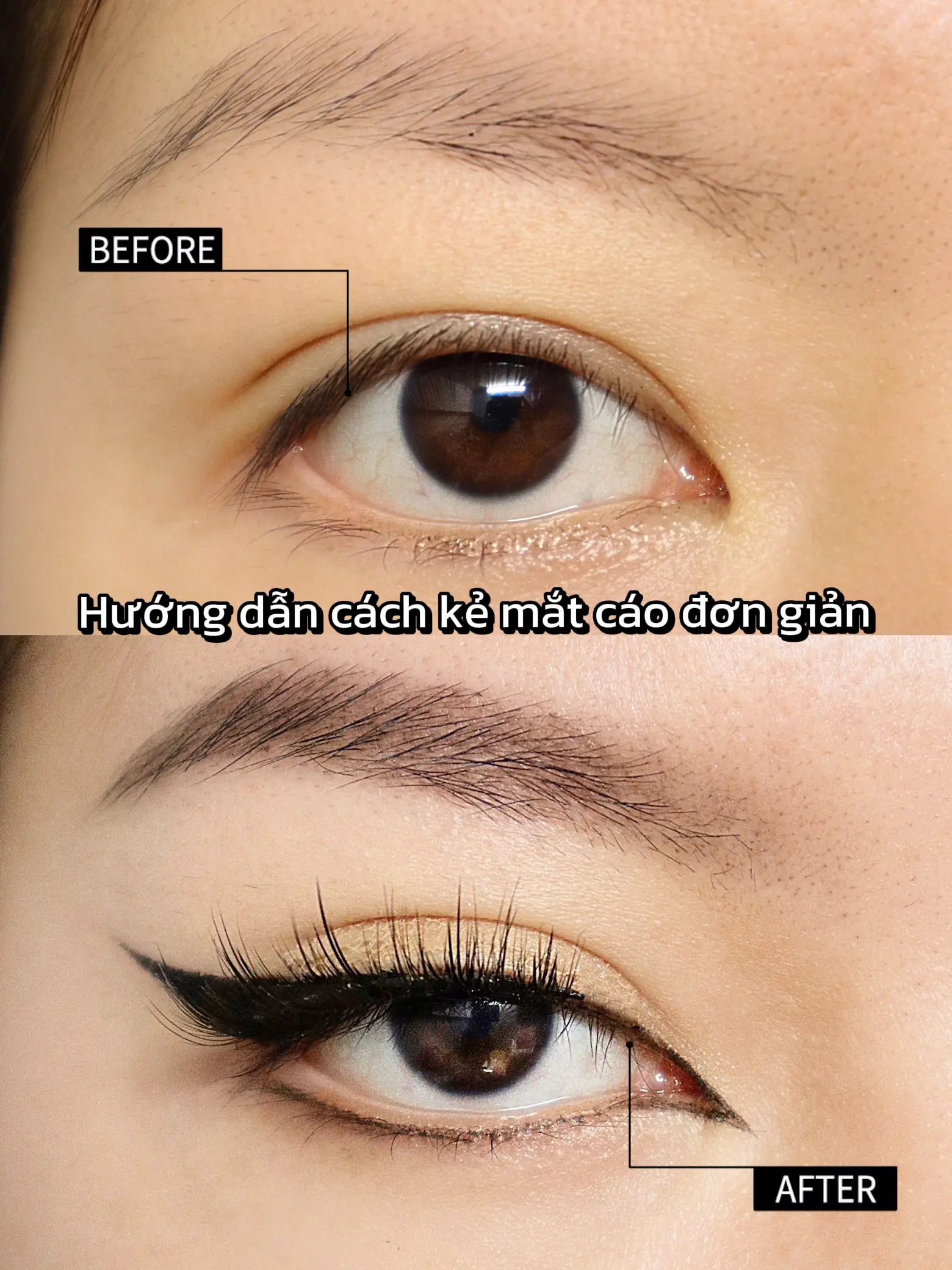 3. So Sánh Eyeliner Mắt Cáo Và Mắt Mèo