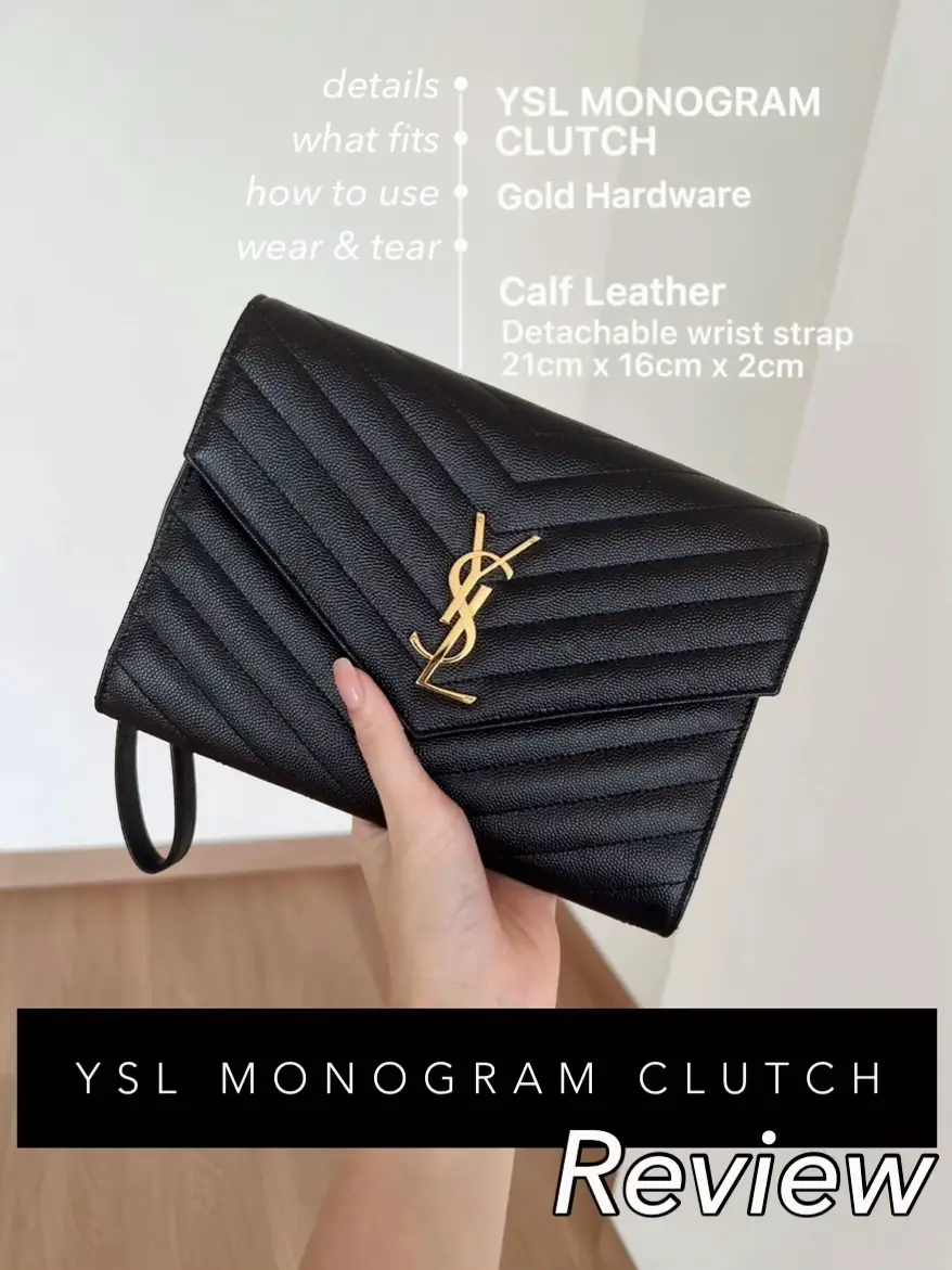 Large YSL Monogram Bill Pouch // Updated Review ( Wear & Tear 1 Year Later)  