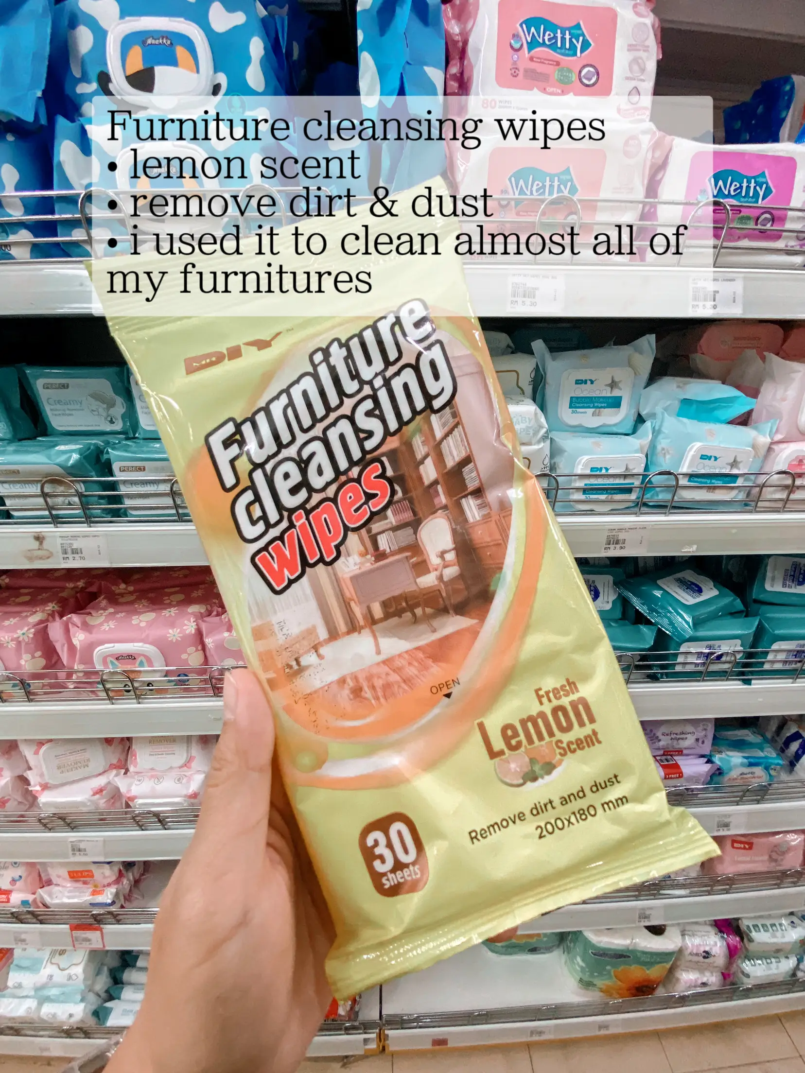 MR.DIY) Furniture Cleansing Wipes (30s)