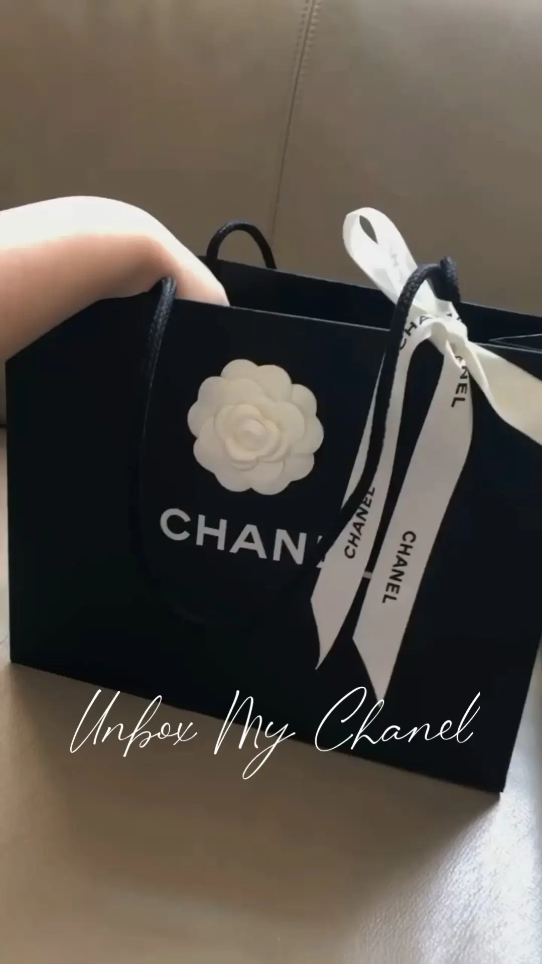 NEW Chanel Shopping Bag Camellia Flower Chanel Tissue Paper Small Black