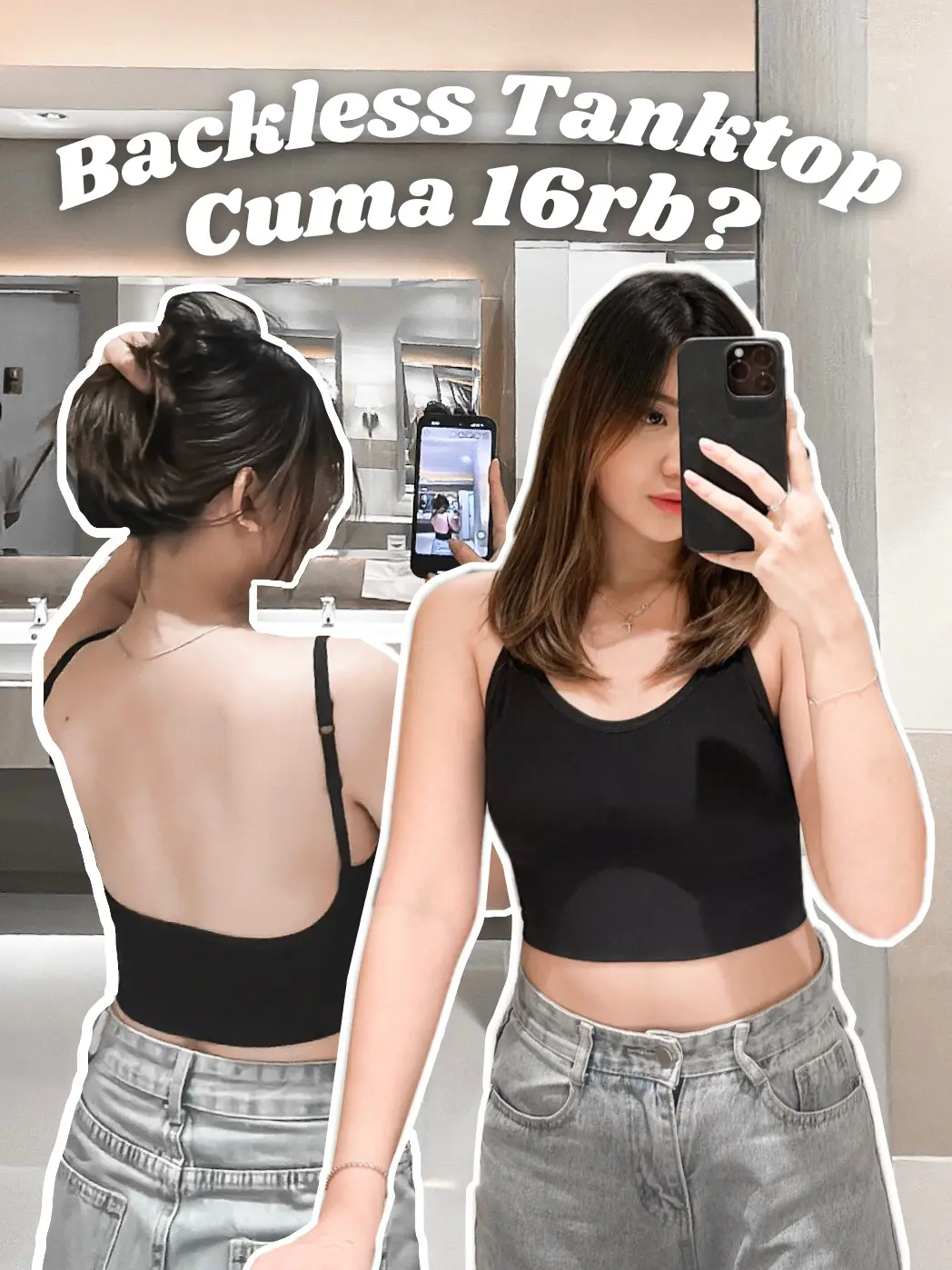 Jual Angel Bra Tali bening belakang - Hitam, Cup C - Jakarta Barat