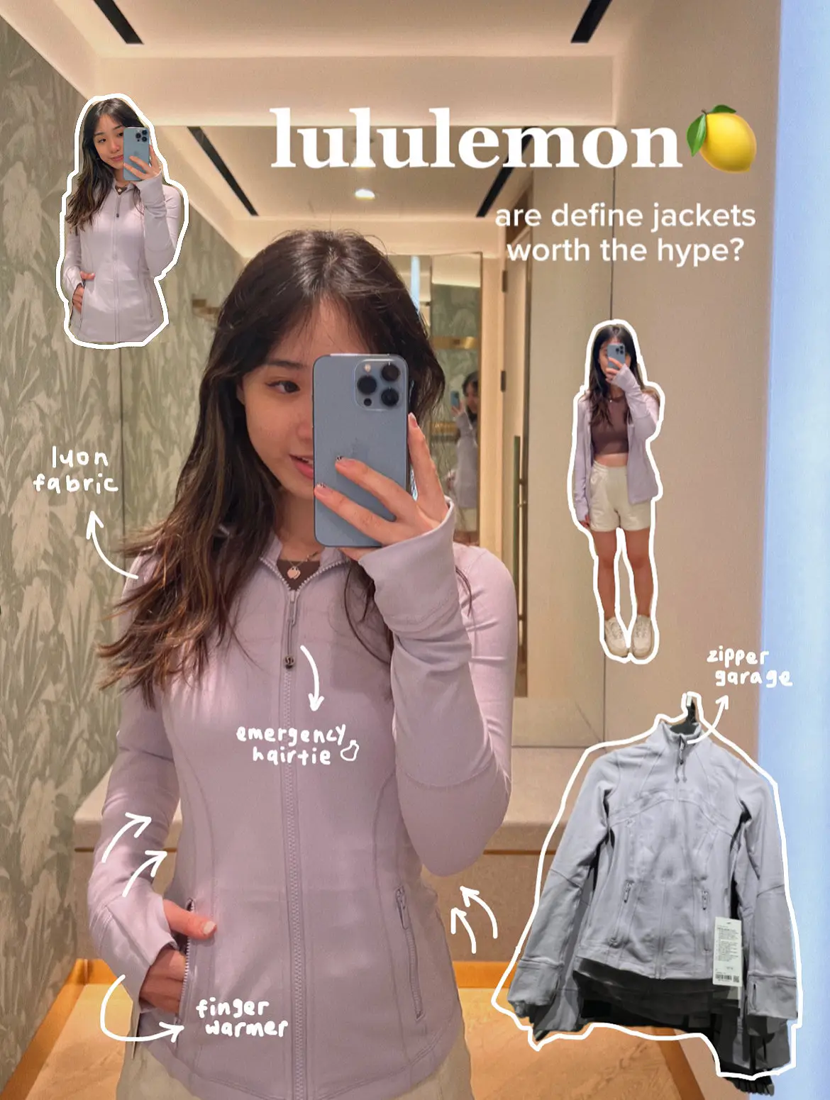 lululemon - Lululemon Define Jacket Powder Blue on Designer Wardrobe