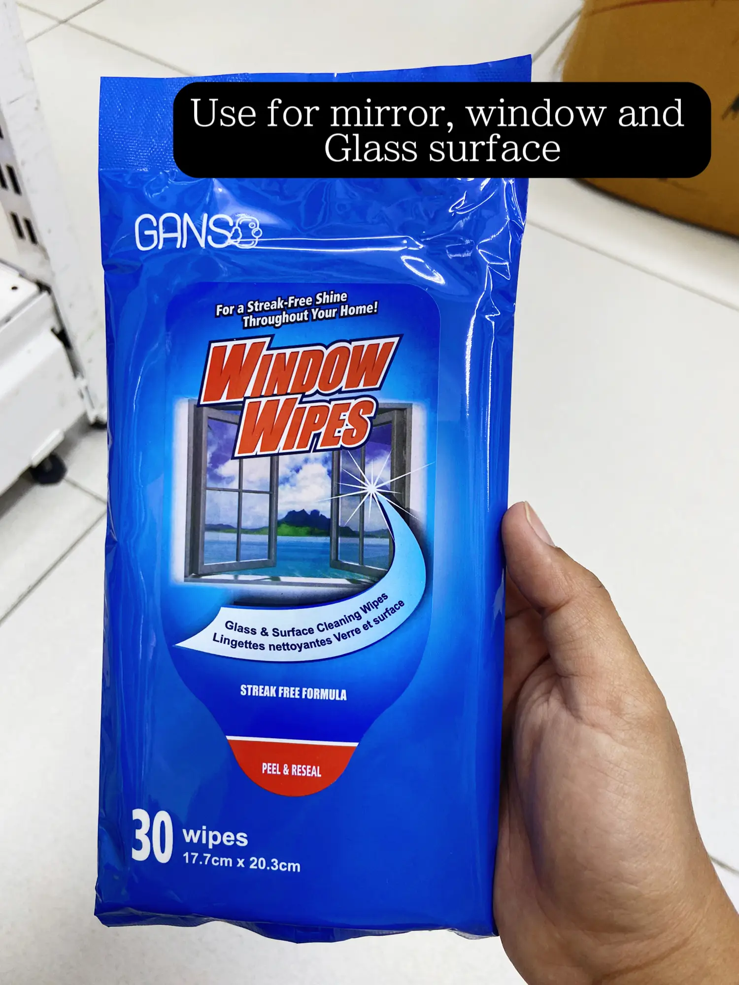 MALAYSIA STOCK-30Wipes Mirror Wipes Window Wipes Glass Wipes Car