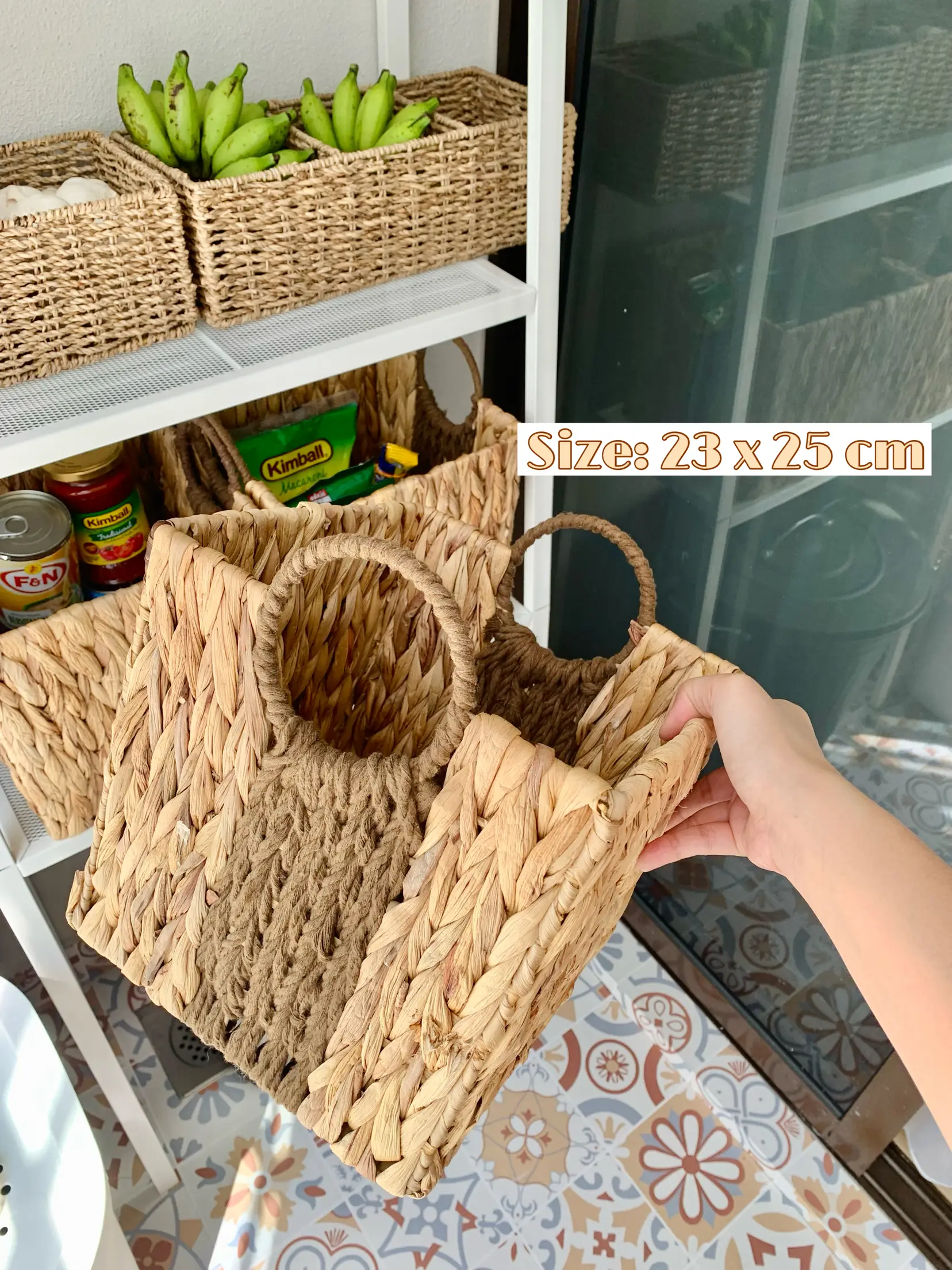 Plastic Rattan Woven Storage Basket Kitchen Wall Hanging - Temu