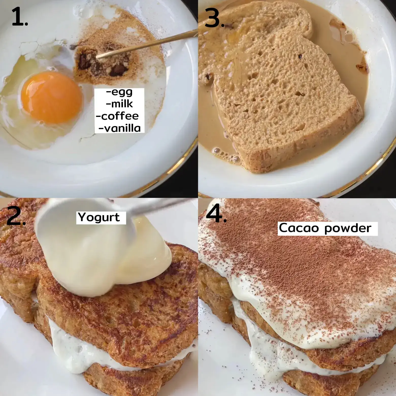 Tiramisu French toast!🍫🥛 Healthy version แกลเลอรีที่โพสต์โดย Beaut Lemon8