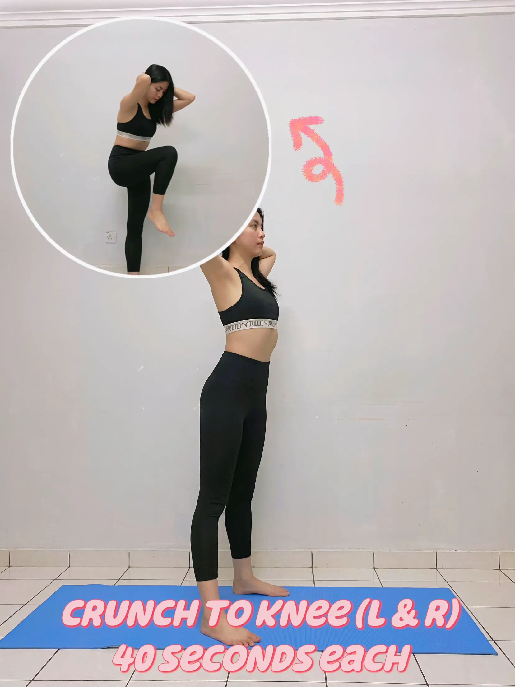 Waist crunch online exercise