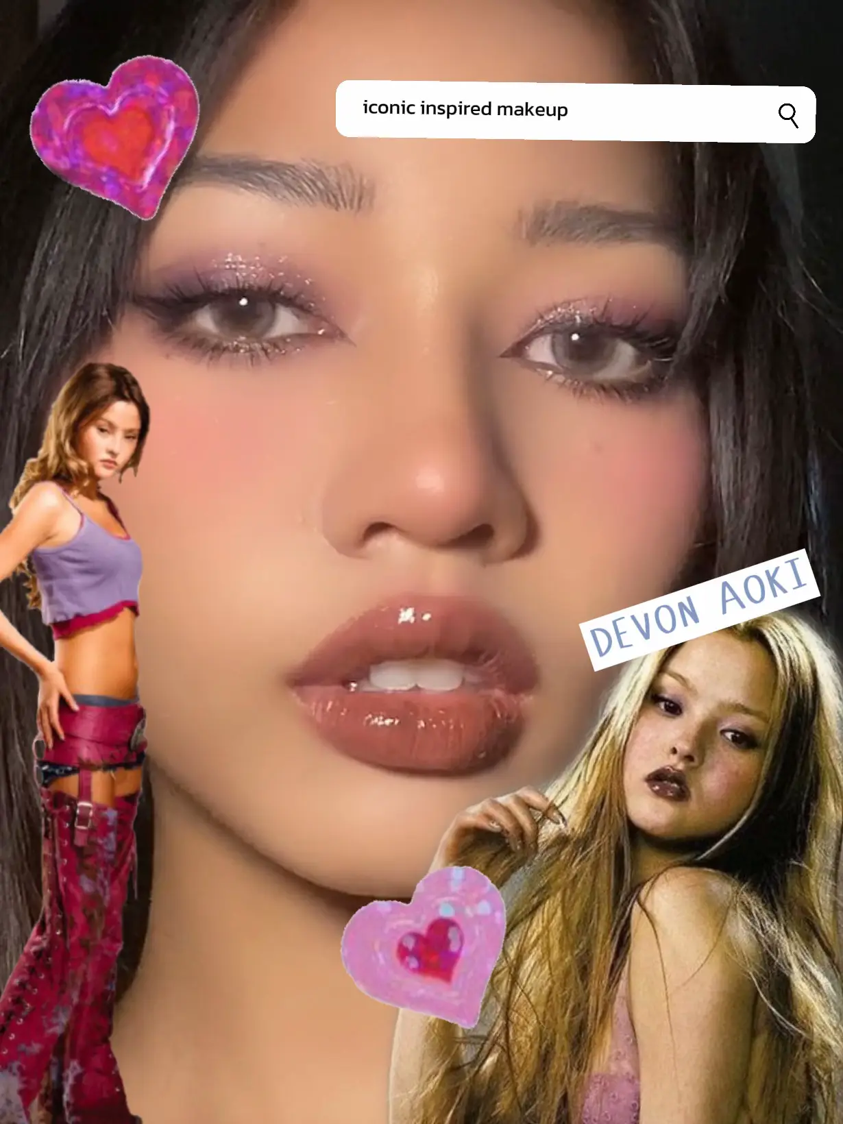 Purple-tone eye makeup, according to Devon Aoki, the Fierce-faced half-girl  of the era.😈✨💖 | Video published by champagne | Lemon8