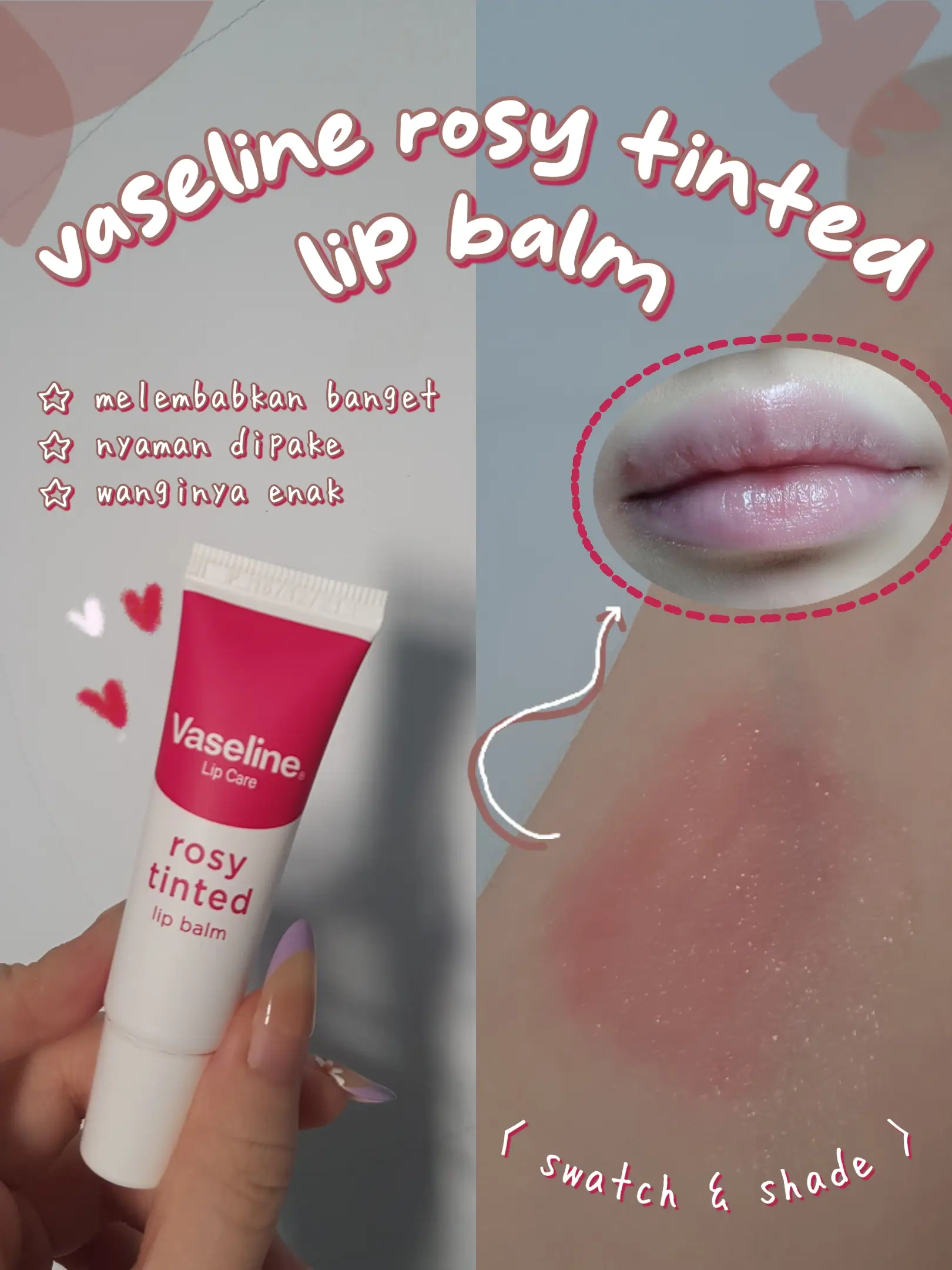 Vaseline Lip Therapy Swatches❤️ got three new shades and my
