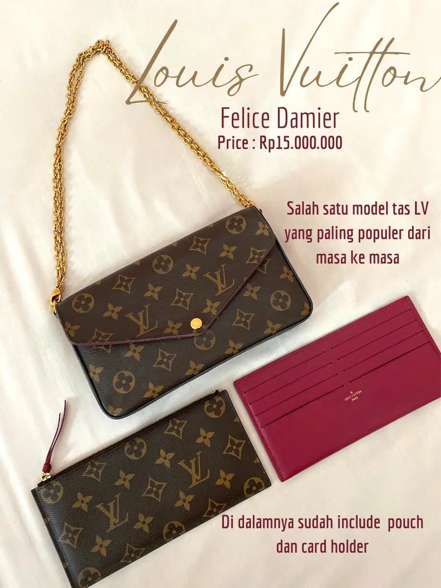 Jual Louis Vuitton LV Felice Felicie WOC wallet on chain Damier