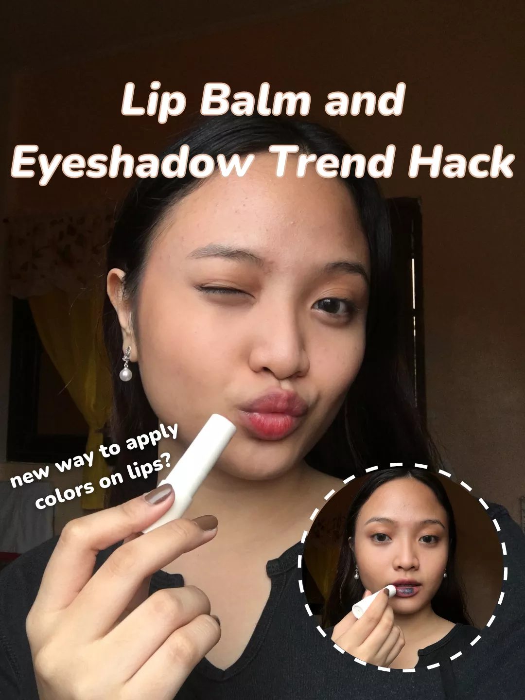 Lip Balm and Eyeshadow Trend Hack 💙💄 แกลเลอรีที่โพสต์โดย denisse Lemon8