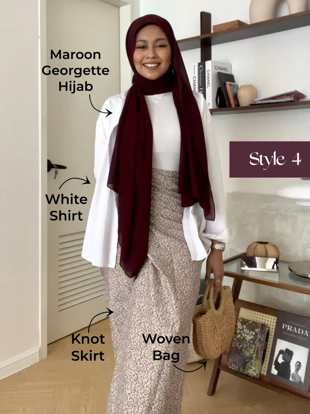 4 Ways to rock Maroon Hijab Galeri disiarkan oleh syainaquiah