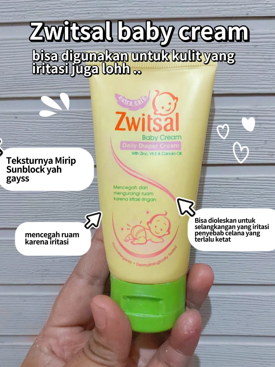 Zwitsal cream hot sale baby