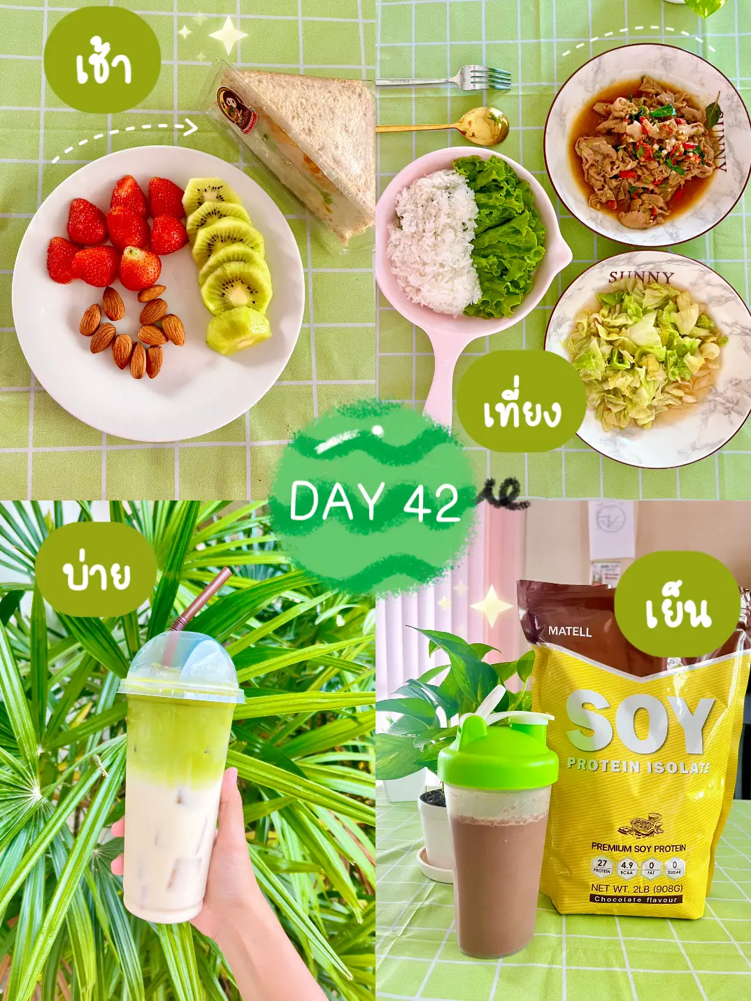 DAY 42 | ꒰ 🍓🥝🍵 ꒱˚ | แกลเลอรีที่โพสต์โดย ʚ ᴄʜᴀɴɪꜱ 𖦹´ | Lemon8