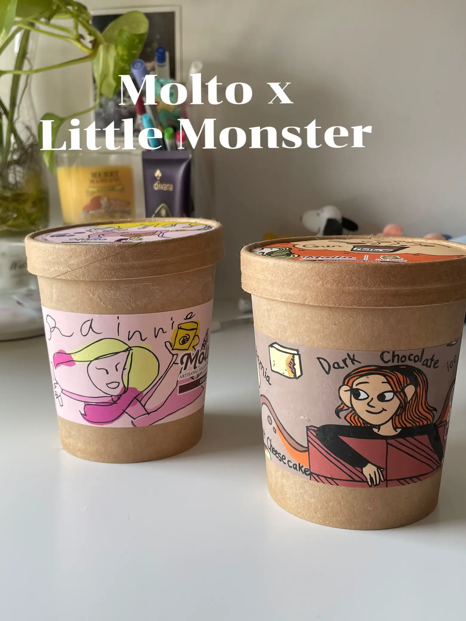 Cute Monster Coffee Cups with Lids & Sleeves