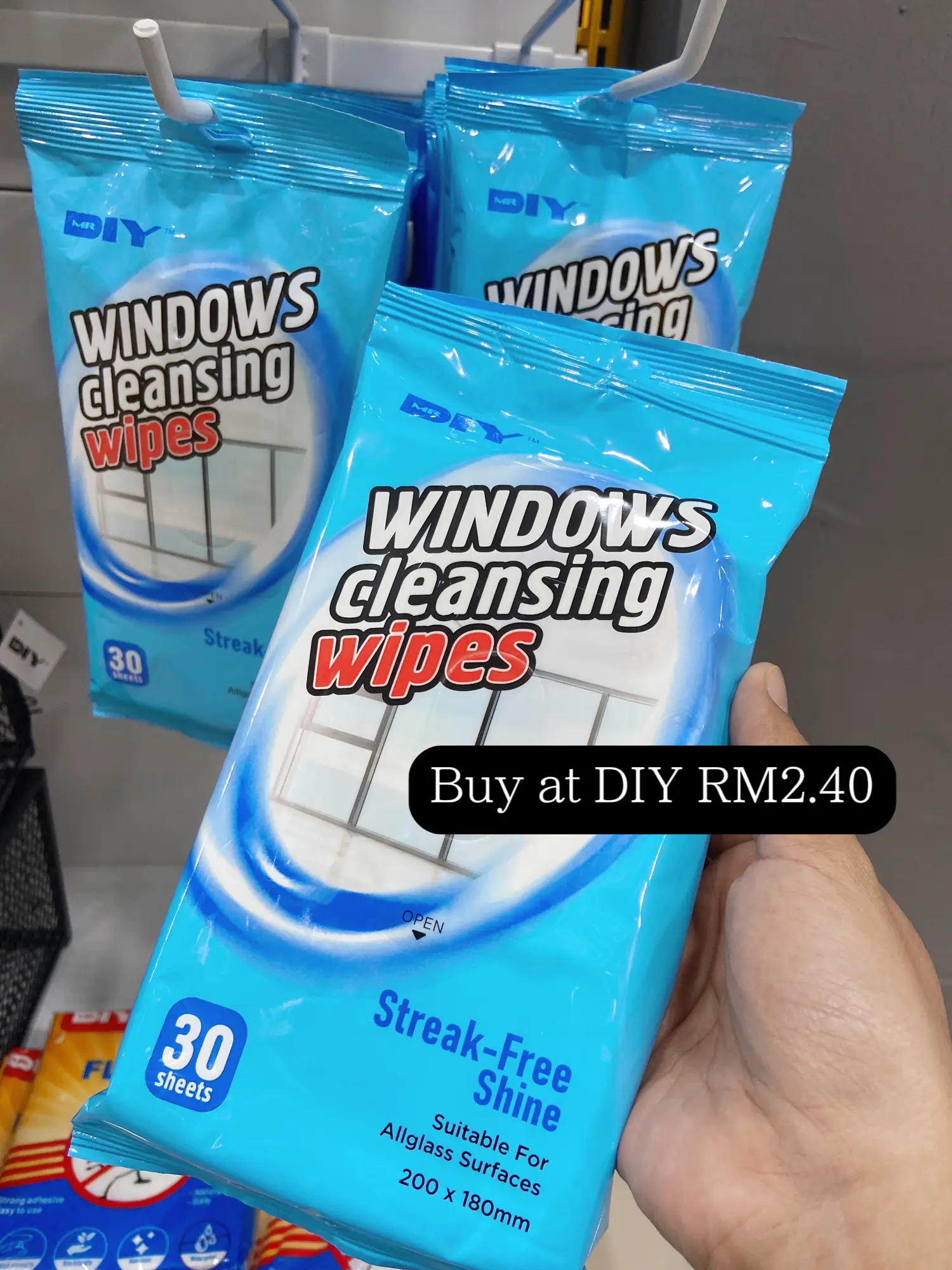 MALAYSIA STOCK-30Wipes Mirror Wipes Window Wipes Glass Wipes Car