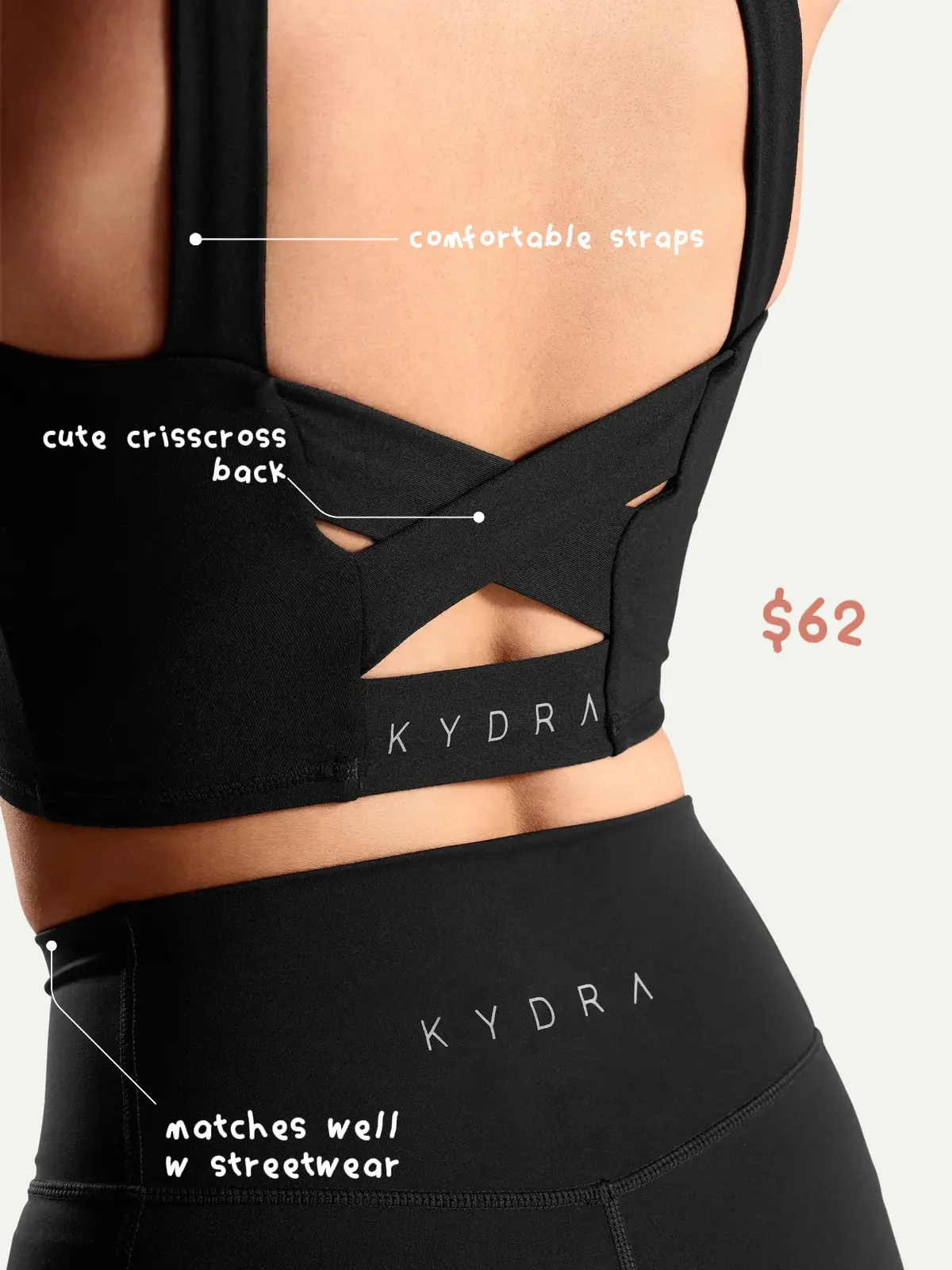 Kydra Thalia sports bra (w new Kydra bra pads)