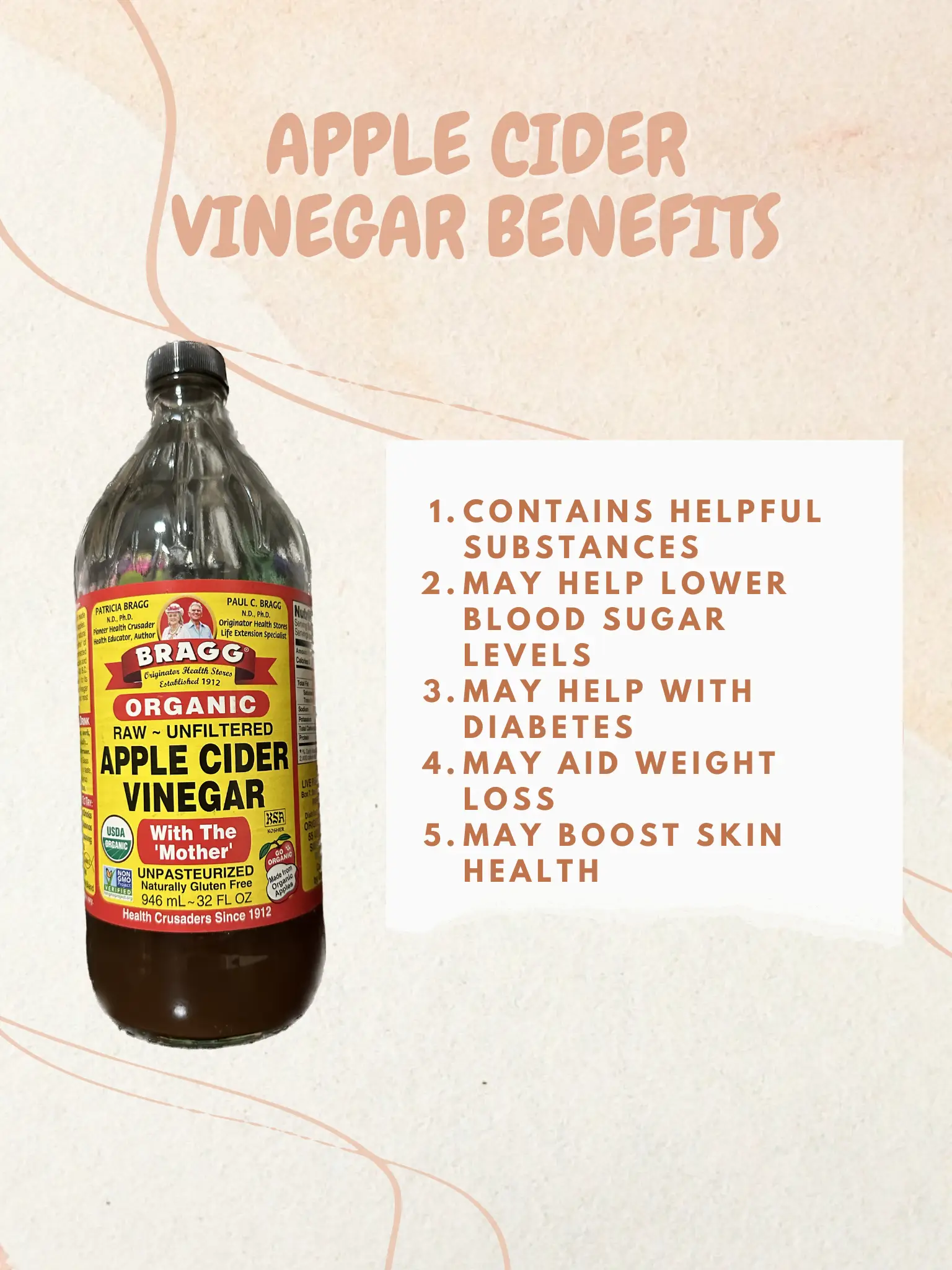 ✨Apple Cider Vinegar or ACV can help with fat burning and thus weight loss.  Did you know it can work wonders on your skin as well? Her