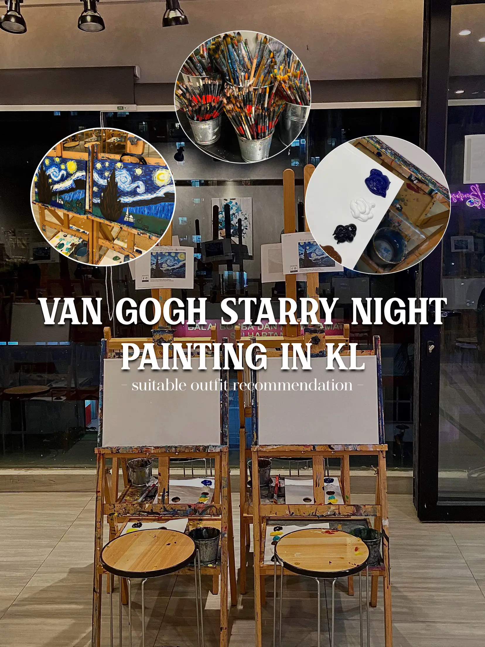 Van Gogh's Starry Night Rose Painting · Creative Fabrica