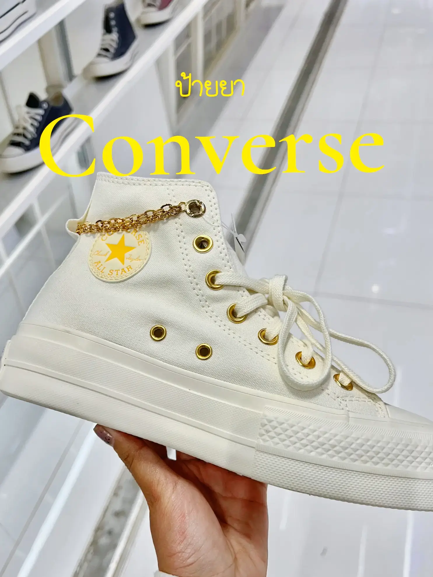 Custom converse blanche hot sale