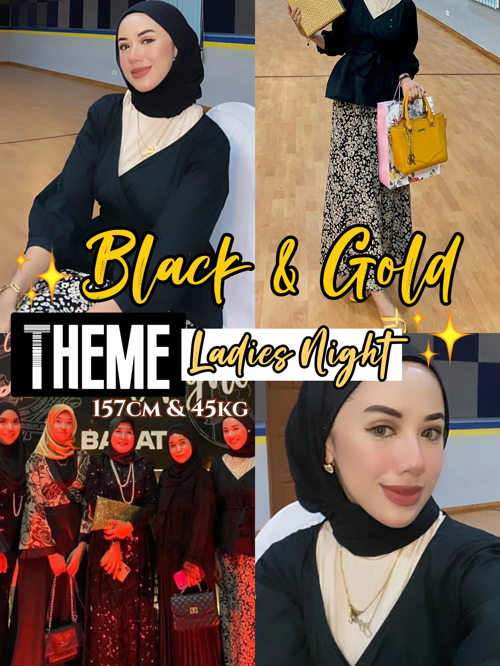 Baju dinner best sale black gold