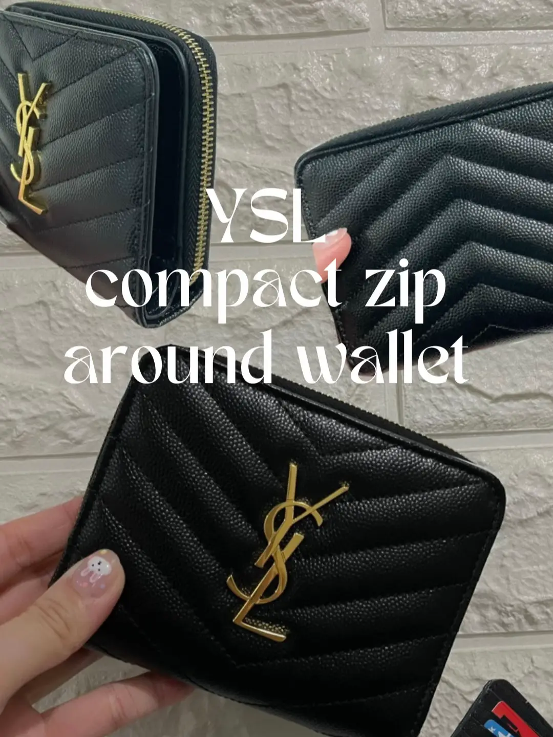 Saint Laurent compact zip around wallet 🫧