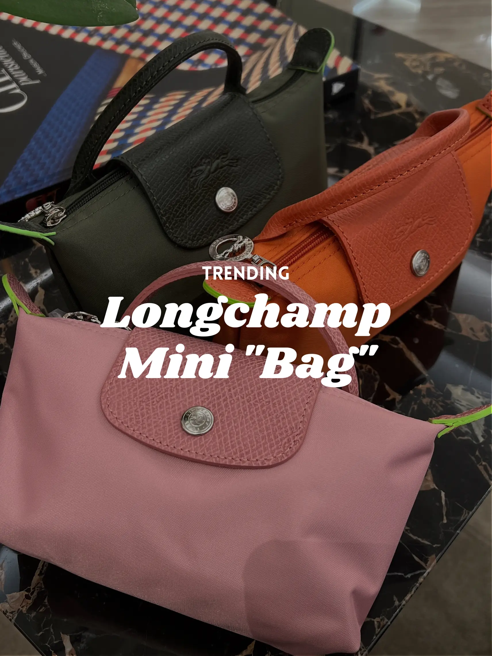 obsessed with this #minibag #longchamplepliagegreen #fashion
