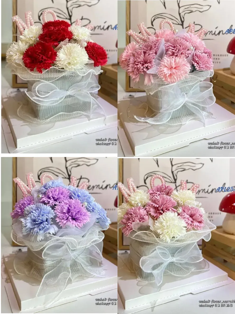 Carnation Flower Cake Galeri disiarkan oleh FlowerNarrative Lemon8