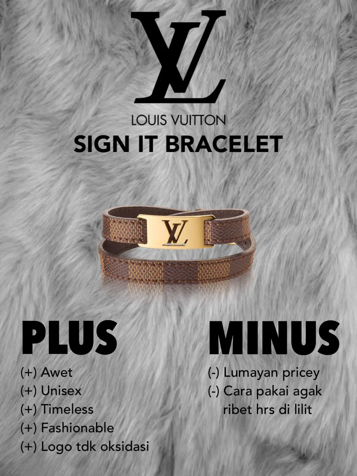 lv sign it bracelet