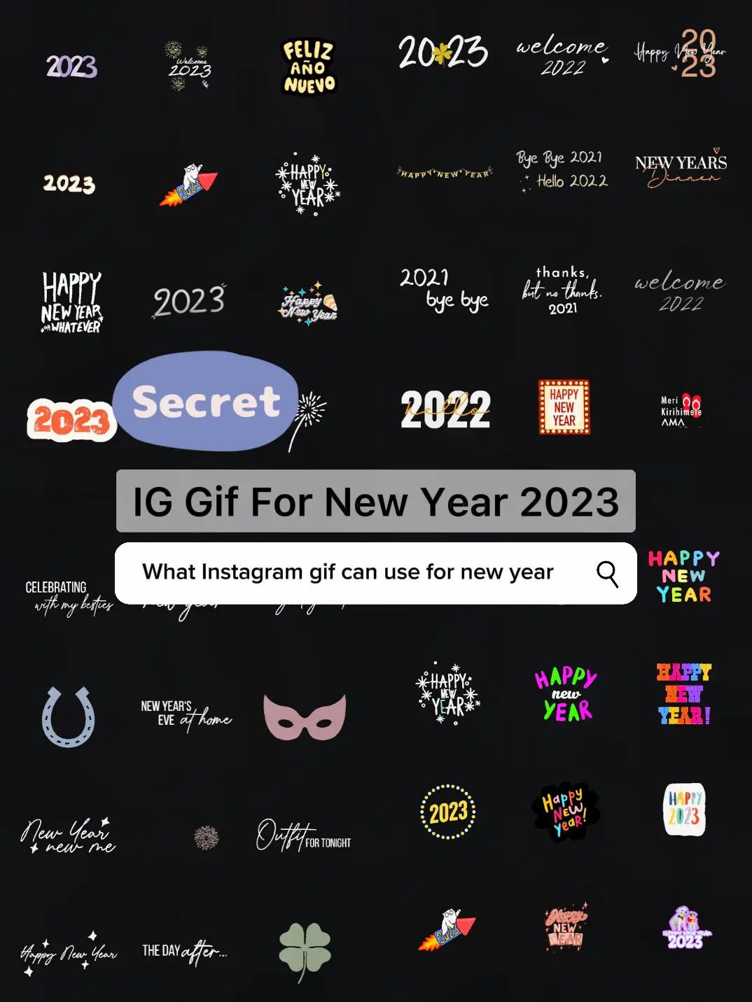 Secret Instagram Gif Celebrate New Year 2023📱 | Gallery posted by Caris |  Lemon8