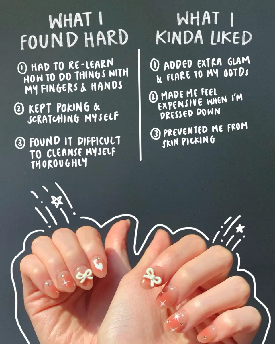 short-nail girlie tries LONG NAILS — ever again?! | Gallery posted by  rachel 🎀 | Lemon8